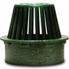 Flat Top Atrium Grate, Green Polyolefin, 4-In.