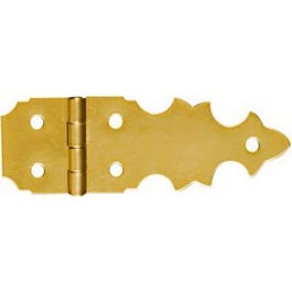 2-Pk., 5/8 x 1-7/8-In. Brass Decorative Hinges