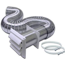 Complete Flexible Duct Dryer Vent Kit, Aluminum, 4-In. x 8-Ft.