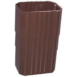 Duraspout Gutter Coupler, Brown Vinyl, 2 x 3-In.