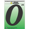 Address Numbers, 0, Black Plastic, Screw-In., 6-In.