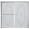 59 x 56-1/4-Inch Silver Bypass Tub Door With Ellipse Pattern