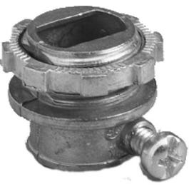 Conduit Fitting, Box Connector, Die-Cast Zinc, 3/8 x 1/2-In.