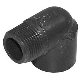 Marlex PVC Pipe Fittings, Street Elbow, 90-Degree, Black, Schedule 40, 3/4-In.