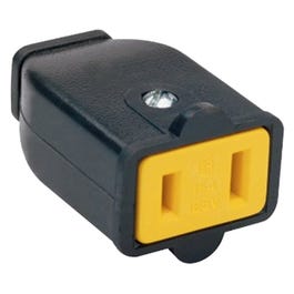 Polarized Connector, 15-Amp, 125-Volt, Black