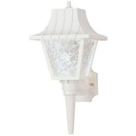 60-Watt White Wall Lantern