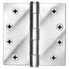 Door Hinges, Satin Chrome, 4.5 x 4.5-In. 3-Pk.