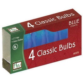 Christmas Lights Replacement Bulb, C7, Blue Ceramic, 4-Pk.