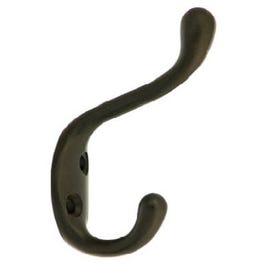 Hat & Coat Hook, Heavy-Duty, Oil-Rubbed Bronze, Holds 75-Lbs.