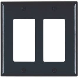 Black 2 Decorator Opening Nylon Wall Plate