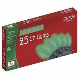 Christmas Lights Set, Green Ceramic, 25-Ct.