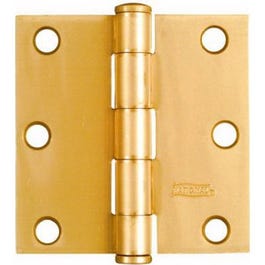 2-Pk., 3 x 3-In. Dull Brass Residential Door Hinges