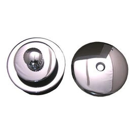 Bathtub Trim Kit, Push Pull Stopper With Overflow Plate, Chrome Plated