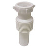 Kitchen Drain Flexible Slip Joint Extension Tube, White PVC, 1.5-In.