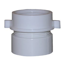 Drain Pipe Adapter, White PVC, 1.5-In.