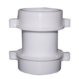 Lavatory/Kitchen Drain Coupling, White PVC, 3.5-In.