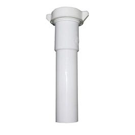 Lavatory Drain Extension, White PVC, 1-1/4-In. Tube x 6-In.