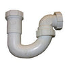 Lavatory/Kitchen Wall Drain Trap J Bend, White PVC, 1.25 - 1.5-In. Tube Outlet