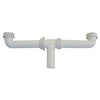 Kitchen Sink Outlet Drain, Center, White Plastic, 1.5 O.D. x 16-In.