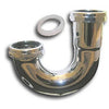 Kitchen Drain J-Bend,  Chrome Plated Brass, 1.5-In. OD