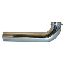 Pipe Fitting, Kitchen Drain P-Trap Ell, Chrome-Plated Brass, 1.5-In. OD x 7-In.