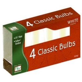 Christmas Lights Replacement Bulb, C9, White Ceramic, 4-Pk.