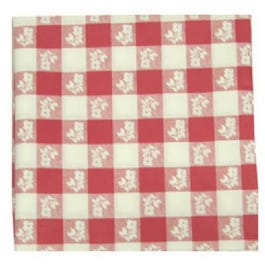 Plastic Tablecloth, Red & White Gingham, 54 x 108-In.