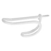 Hat & Coat Hook, Screw-In, White Vinyl-Coated Wire, 2-Pk.