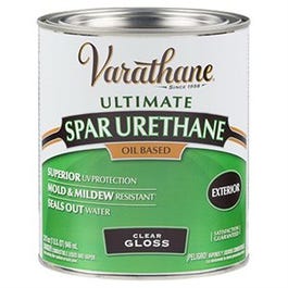 Exterior Spar Urethane Finish, Oil-Based, Clear Gloss, 1-Qt.