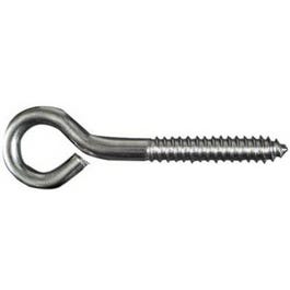 Lag Screw Eye, Stainless Steel, 1/4 x 3-3/4-In.