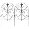 Black Romantic-Style Garden Fence, 18-In. x 8-Ft.