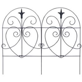 Black Romantic-Style Garden Fence, 18-In. x 8-Ft.