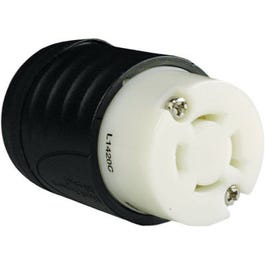 Locking Connector, 20-Amp, 125/250-Volt, Black/White