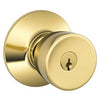 Bright Brass Bell Design Entry Lockset