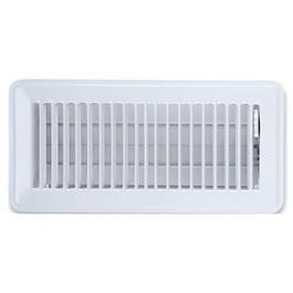 Floor Register, 4 x 10-In., White