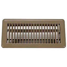 Mobile Home Floor Register, 4 x 8-In. Brown Steel