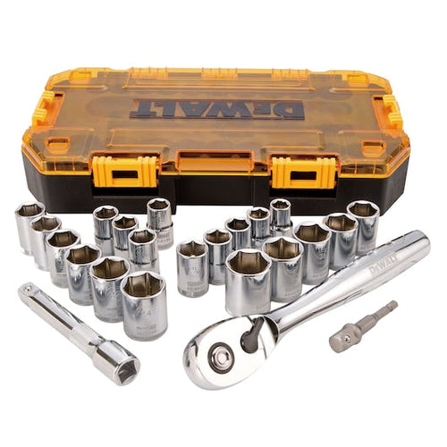 Dewalt 1/2 in Drive Combination Socket Set 23 pc