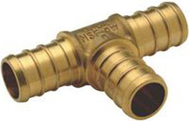 BRASS T 3/4 IN X 1/2 IN X 1/2 IN