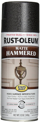 SPRAY PAINT 11 OZ MATTE HAMMERERED BK SR