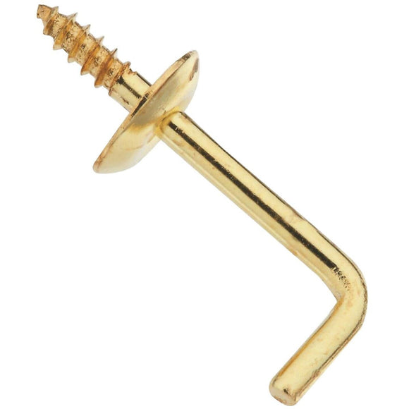 National 3/4 In. Solid Brass Shoulder Hook (4 Count)