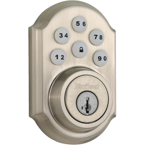 Kwikset Signature Series SmartCode Satin Nickel Electronic Deadbolt