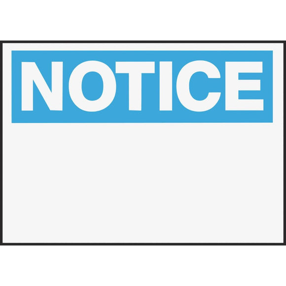 Hy-Ko Polyethylene Sign, Notice-Blank