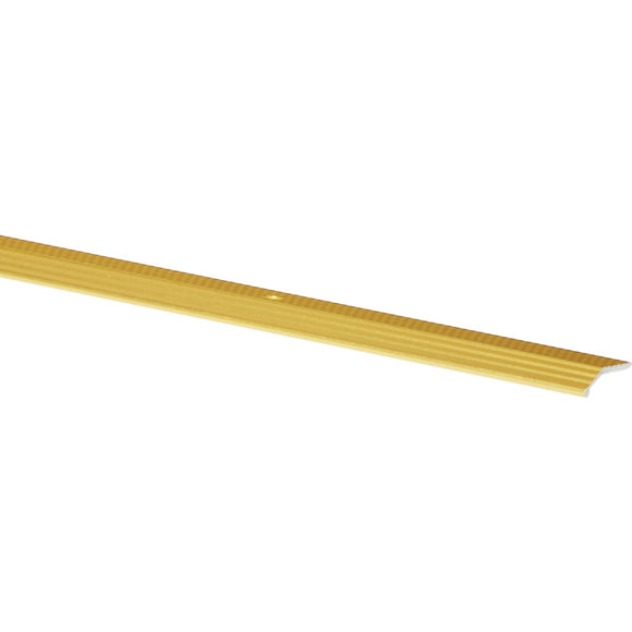 M-D Satin Brass Fluted 7/8 In. x 3 Ft. Aluminum Carpet Trim Bar