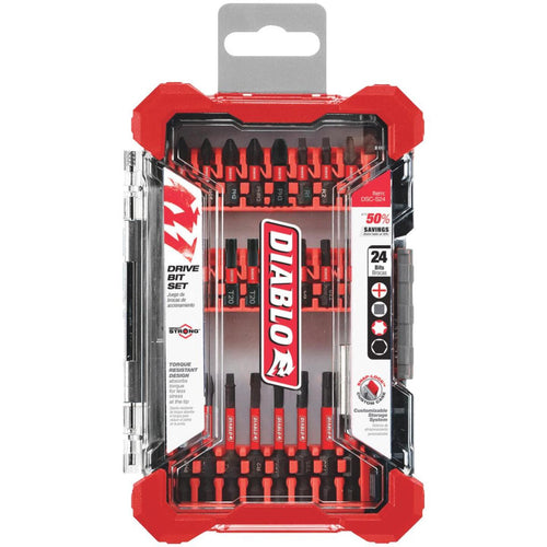 Diablo 24-Piece Impact Screwdriver Bit Set