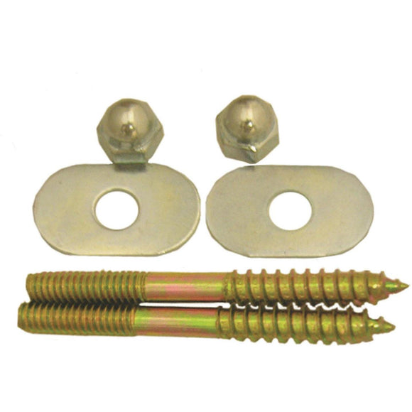 Lasco 1/4 In. x 2-1/2 In. Die Cast Metal Toilet Screws