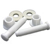 Lasco 7/17 x 2-1/8 White Plastic Toilet Seat Bolt, Includes Nuts and Washers