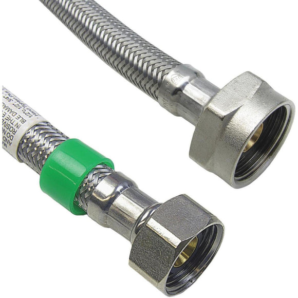 Lasco 1/2 IPS x 7/8 BC x 20 Braided Stainless Steel Flex Line Toilet Connector