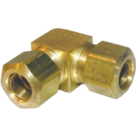 Lasco 3/8 In. 90 deg Compression Brass Elbow