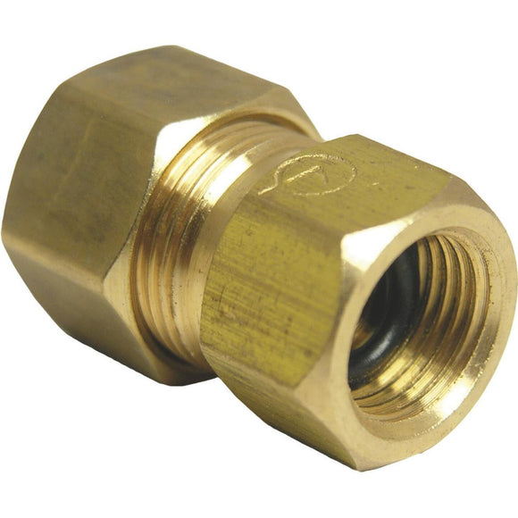 Lasco 1/4 In. FC x 3/8 In. MC Brass Compression Adapter