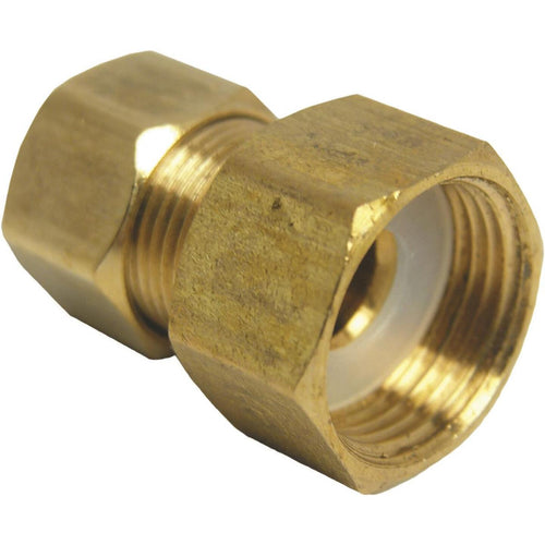 Lasco 1/2 In. FC x 3/8 In. MC Brass Compression Adapter